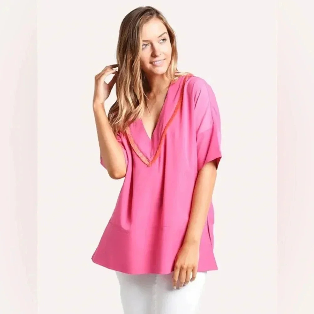 Crosby By Mollie Burch Suzie Tunic Passionfruit Pink‎ Large